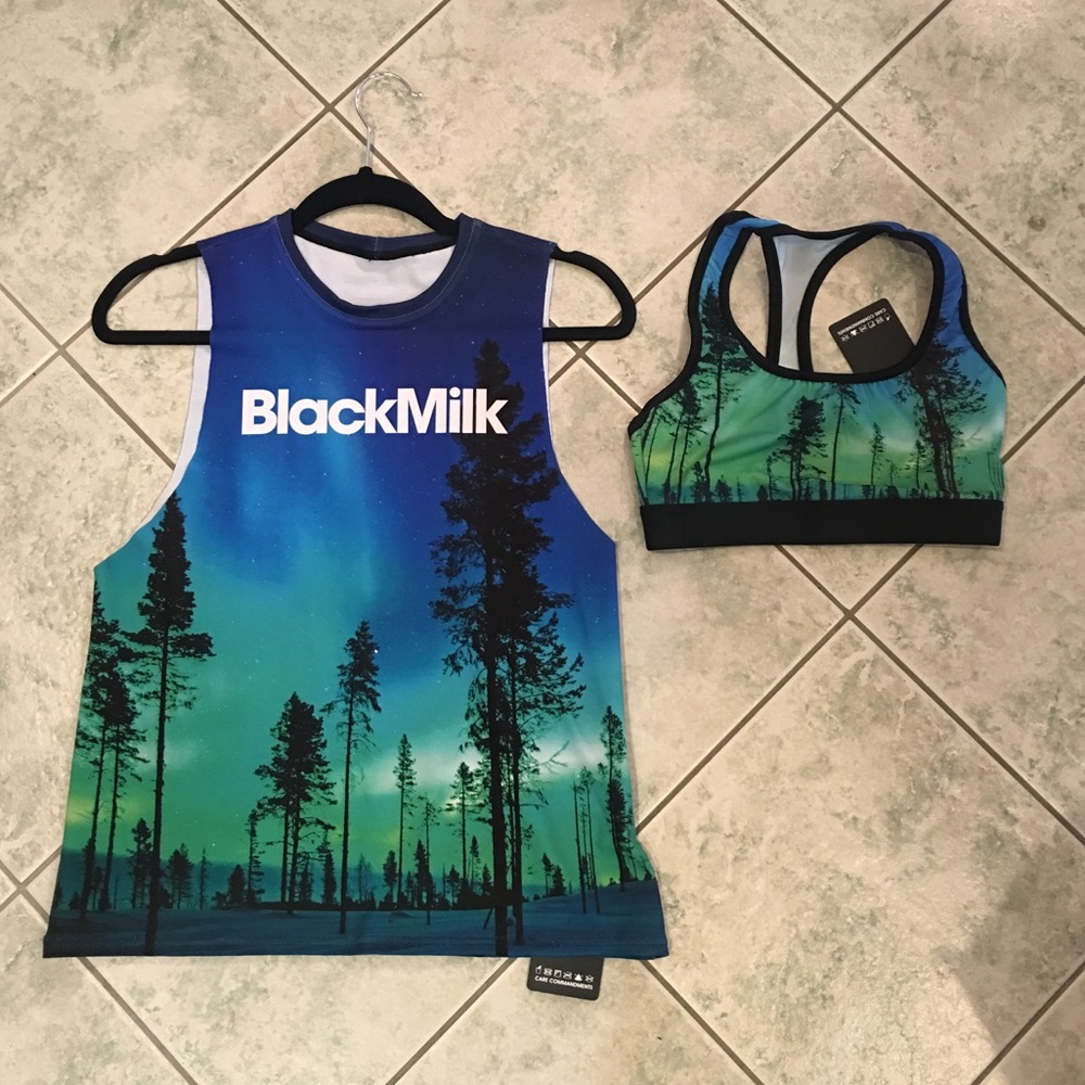 Blackmilk XS Aurora Skye tank and Bra Set